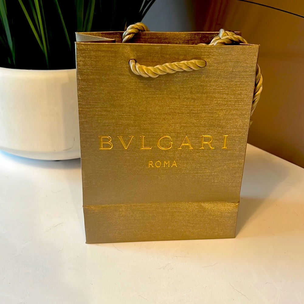 Empty Bulgari paper bag.